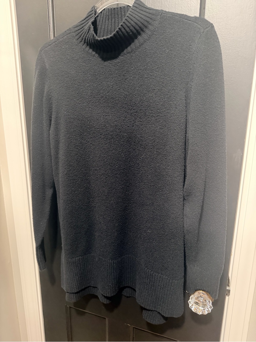 LOFT Black Ribbed Turtleneck Sweater